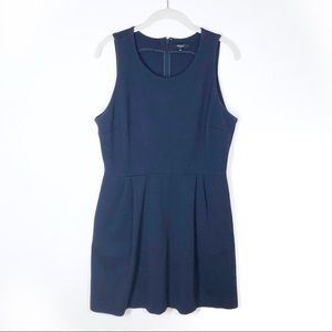 Madewell Verse Dress Navy fit and flare sleeveless